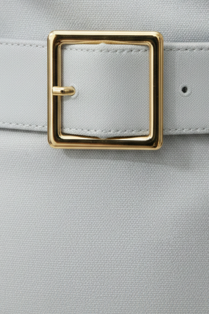 Robe midi portefeuille ceinturée en crêpe pour femme