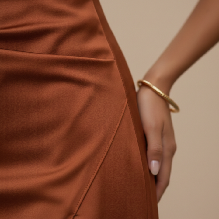 Vestido de Noche Maxi de Una Sola Manga para Mujeres