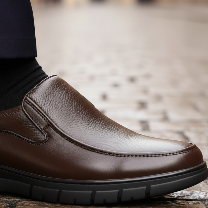 Zapatos ortopédicos de deslizar con suela acolchada para hombres