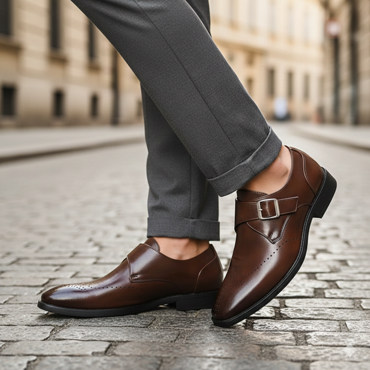 Zapatos de vestir con hebilla y tira para hombre adulto