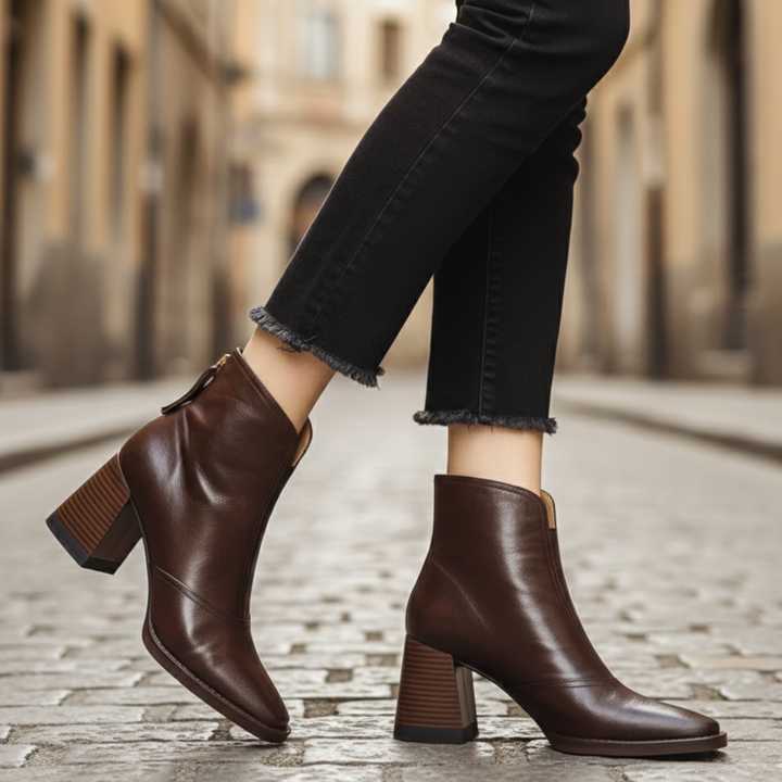 Bottines orthopédiques pour femmes à talon moyen