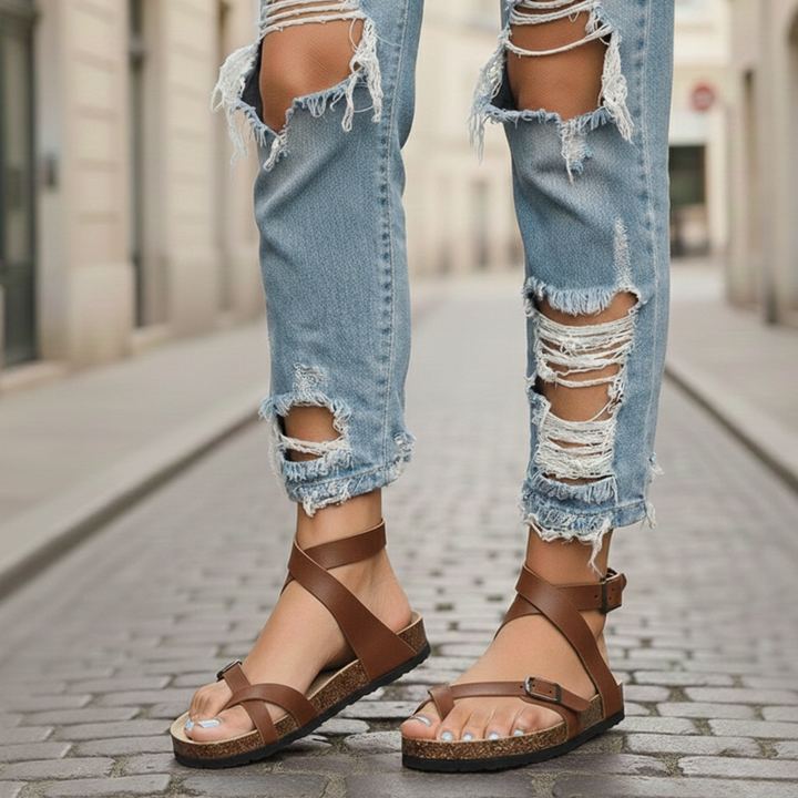 Sandalias Mujeres Verano Con Tiras Informales Cómodas