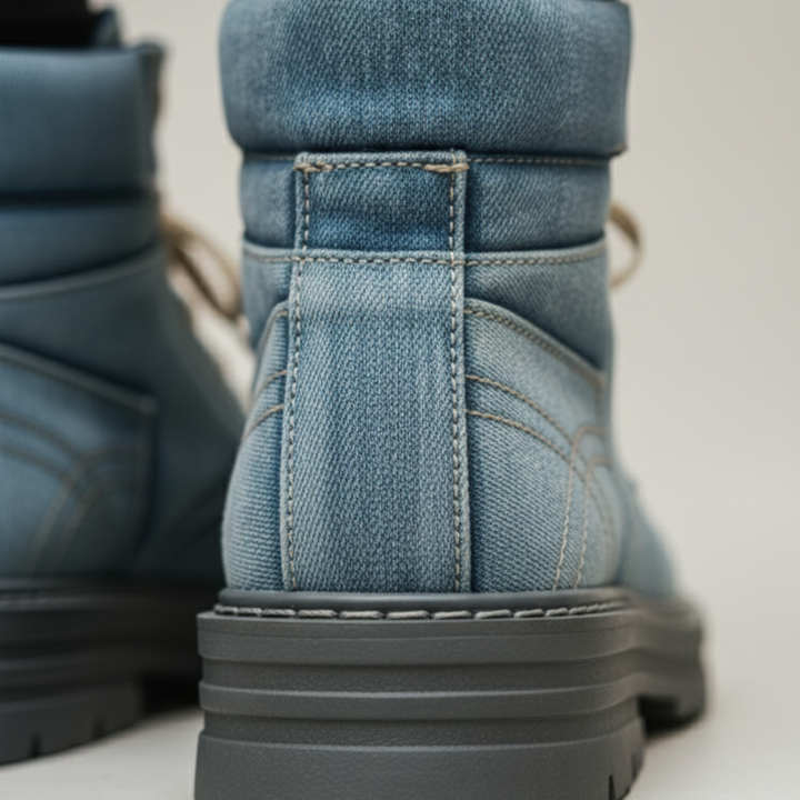 Bottes en jean à lacets, cheville, décontractées, unisexes, adultes