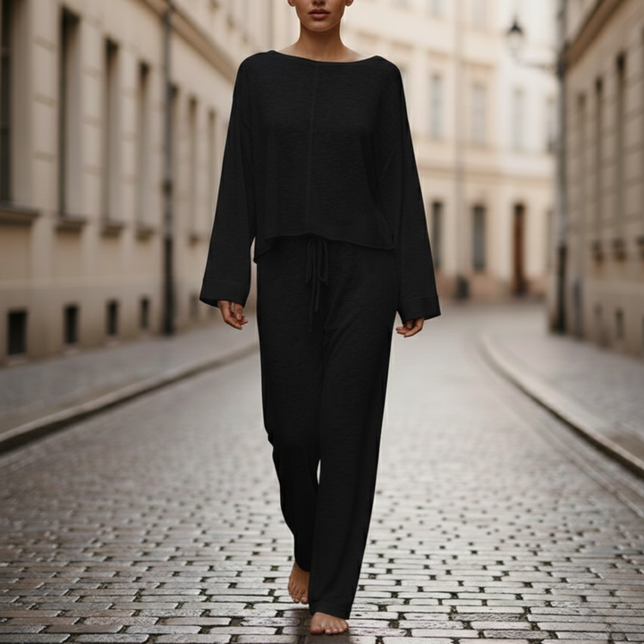 Loungewear Set Lightweight Long Sleeve Relaxed Fit Women