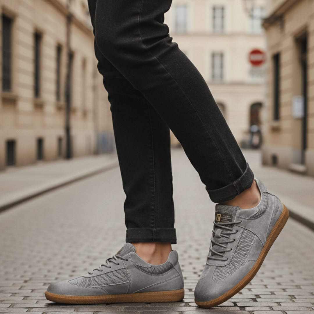 Baskets en cuir à lacets chaussures décontractées pour hommes