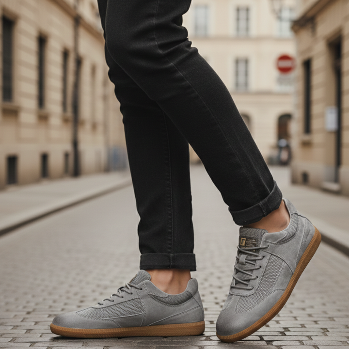 Baskets en cuir à lacets chaussures décontractées pour hommes