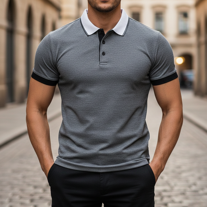 Camisa Polo para Hombre de Manga Corta Ajuste Deportivo