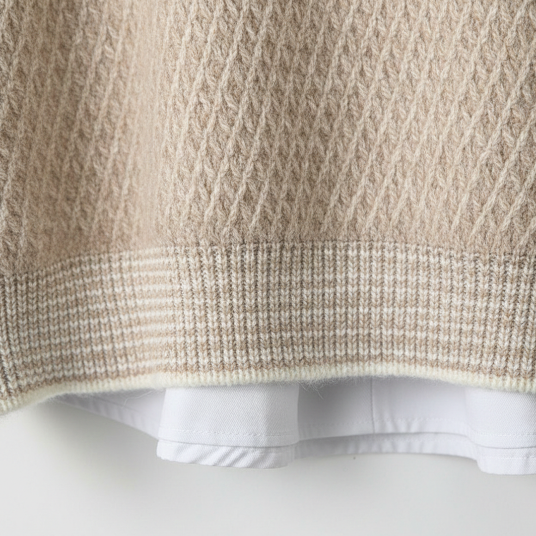 Pull en cachemire tricoté col rond pour homme