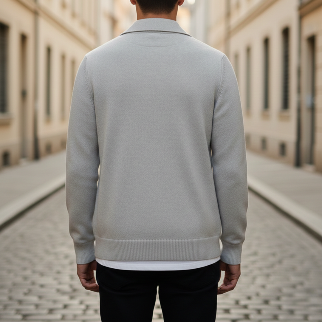 Cardigan pour homme à boutons sur le devant en tricot