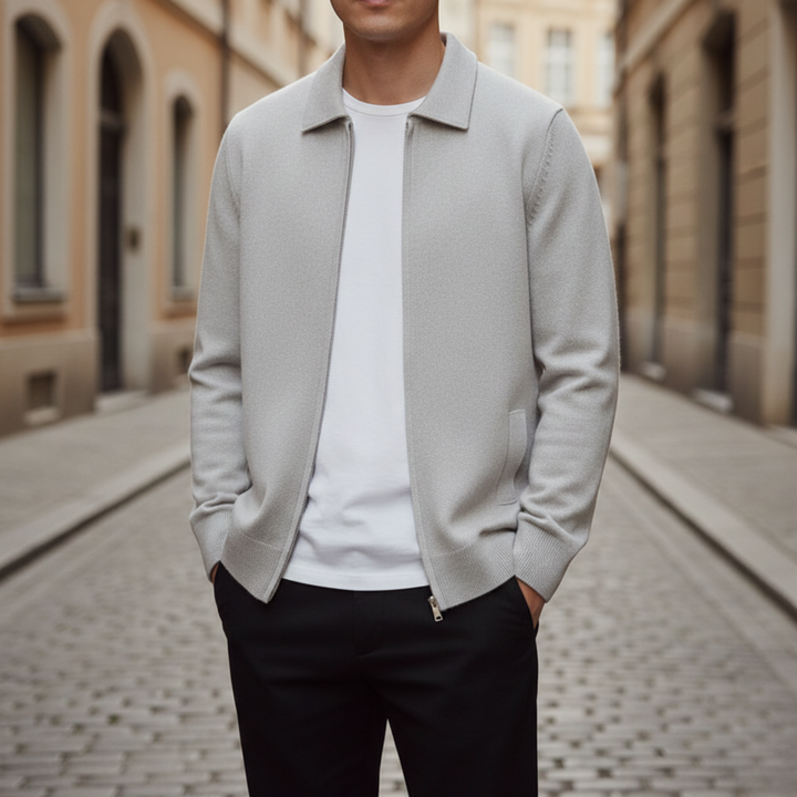 Cardigan Zip Front Knit for Men