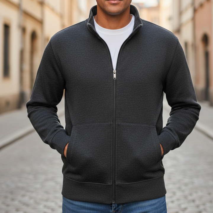Zip Sweater Knit Lightweight Men All Season