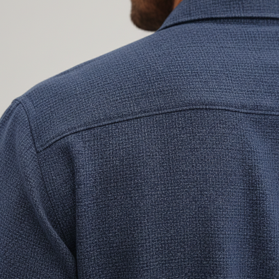 Camisa de Hombre con Manga Corta y Botones en el Frente