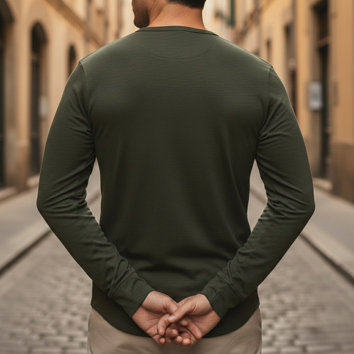 Camisa de Manga Larga con Botones para Hombre