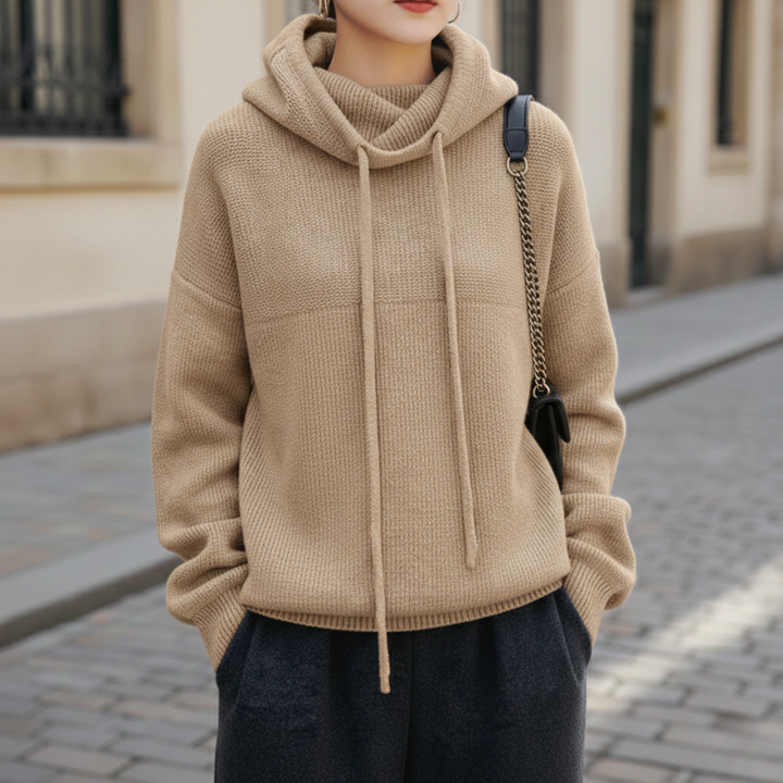 Knitted Hoodie Women Long Sleeve Casual