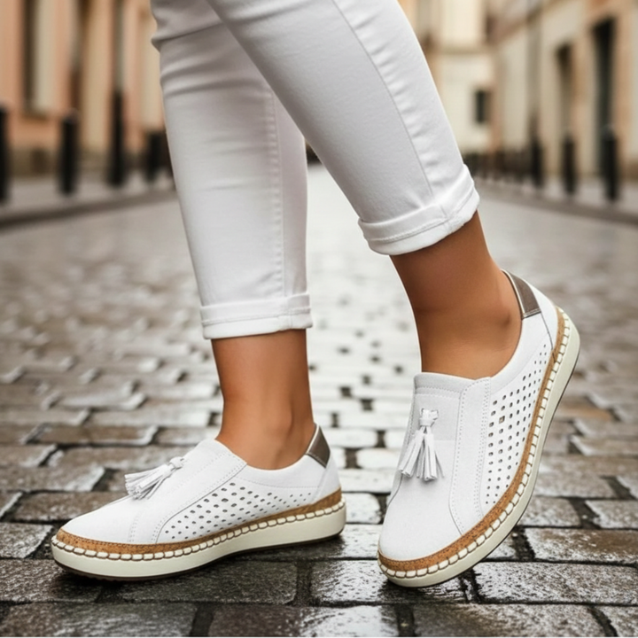 Chaussures à enfiler orthopédiques pour femmes, à semelle amortissante pour la marche