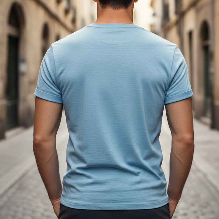 T-shirt homme col rond manches courtes