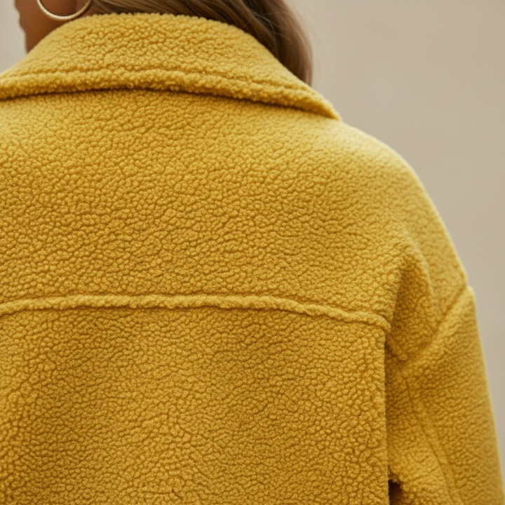 Veste d'automne pour femme à manches longues et boutonnage devant