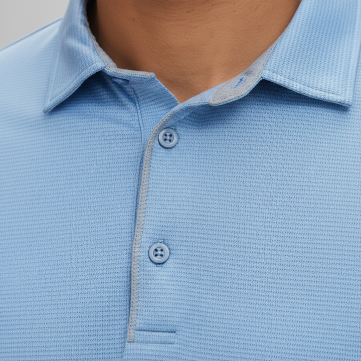 Camisa Polo de Manga Larga para Hombre Ajuste Atlético Ligera