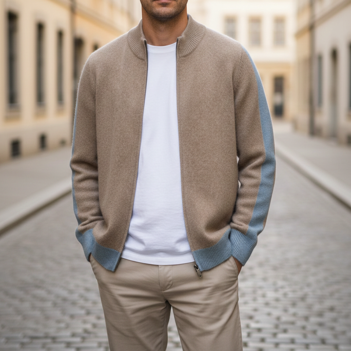 Veste pour homme à fermeture éclair devant