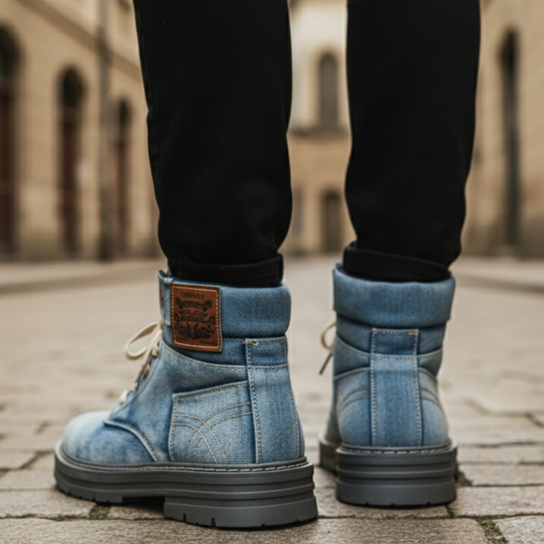 Bottes en jean à lacets, cheville, décontractées, unisexes, adultes