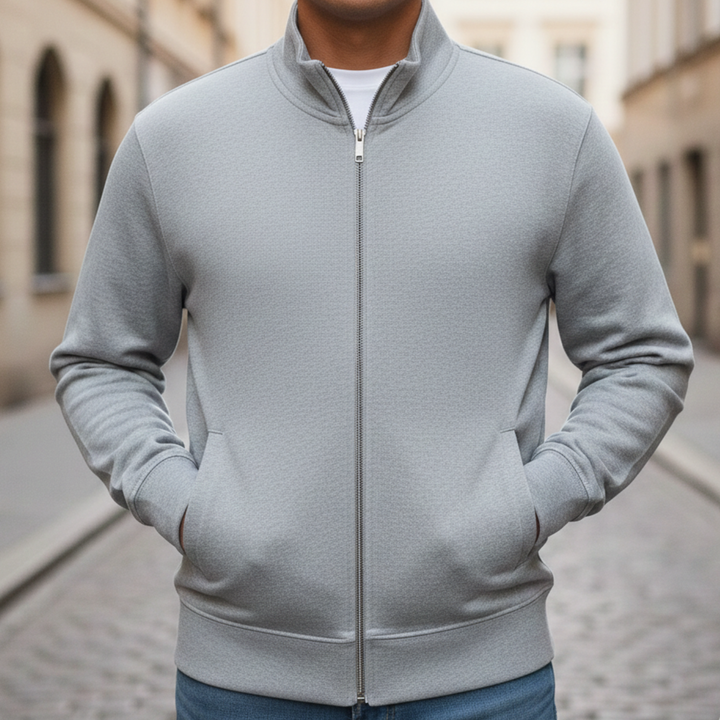 Zip Sweater Knit Lightweight Men All Season