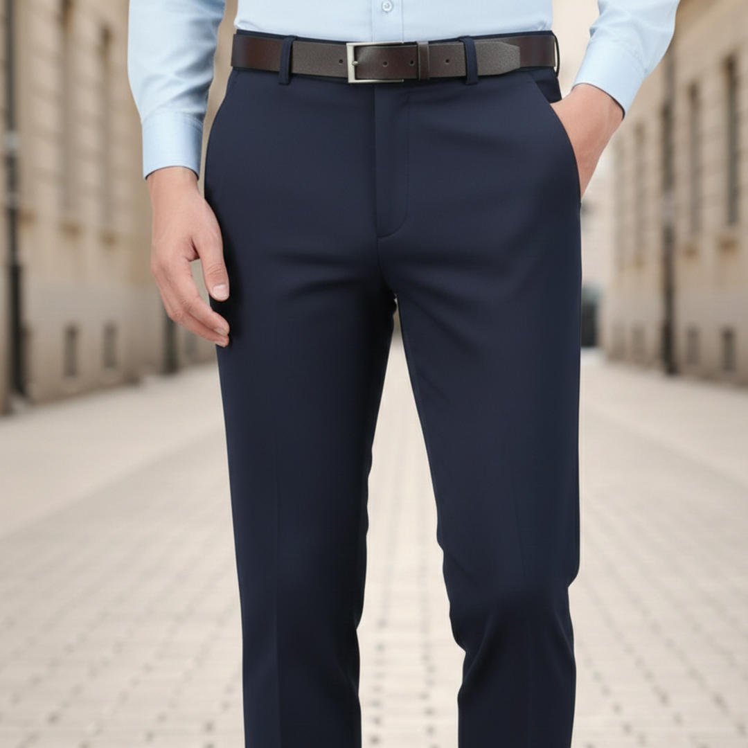 Pantalon extensible pour homme coupe ajustée longueur totale