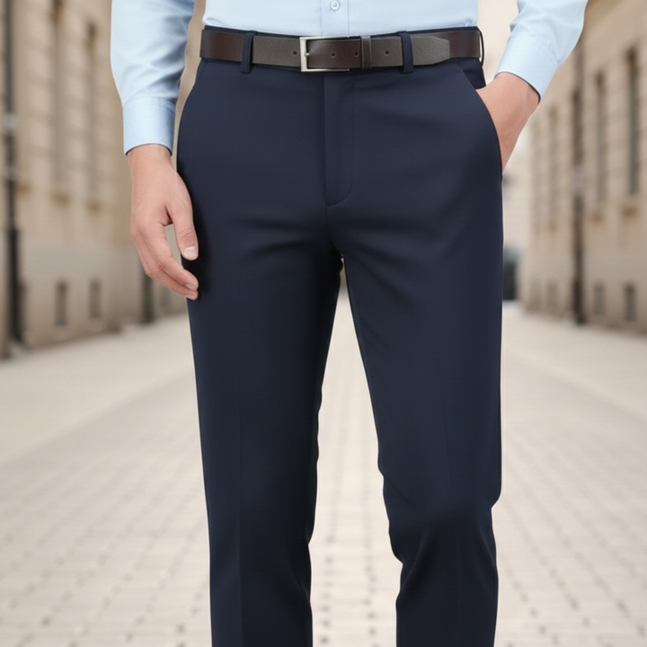 Pantalon extensible pour homme coupe ajustée longueur totale