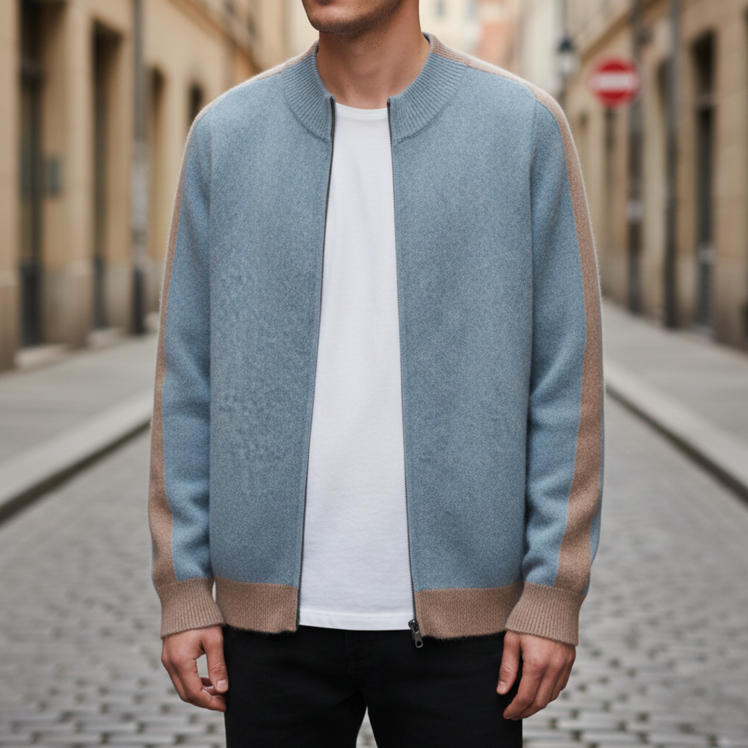 Veste pour homme à fermeture éclair devant