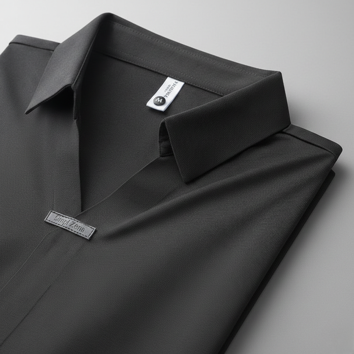 Polo en coton et soie à manches courtes pour homme