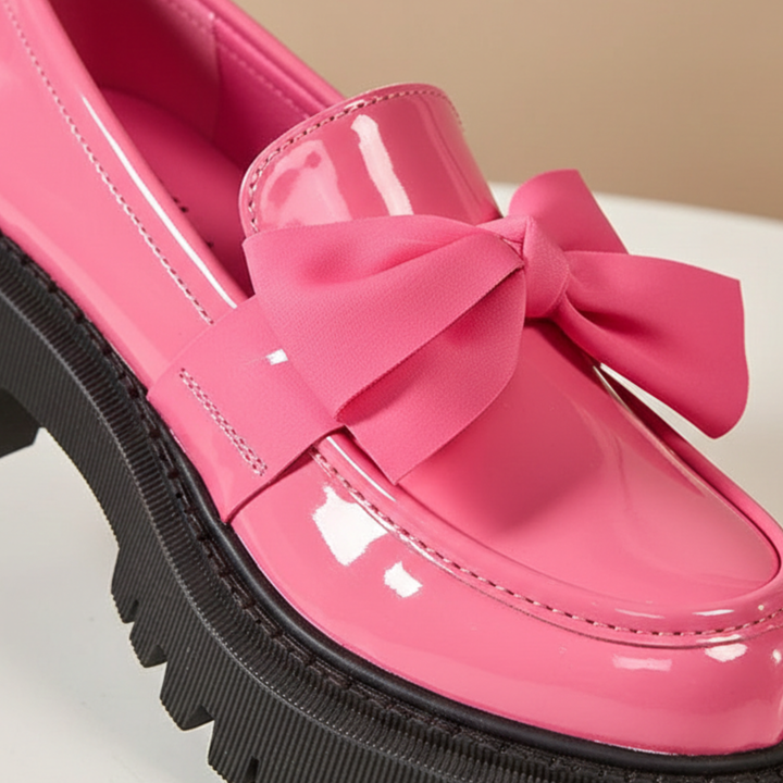 Chaussures à plateforme avec nœud et semelle épaisse pour femmes