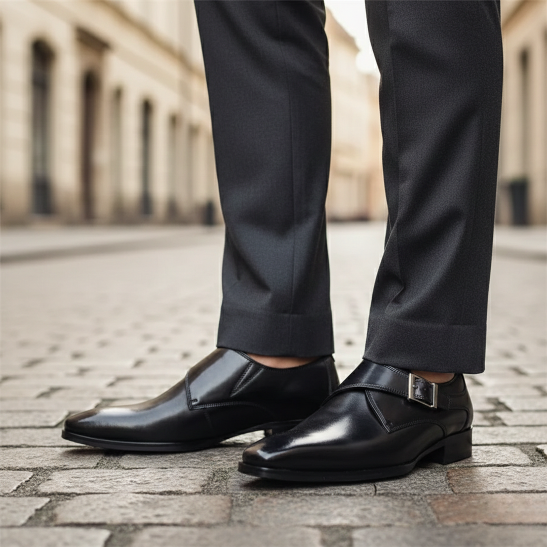 Zapatos de vestir para hombre con hebilla sencilla estilo clásico formal