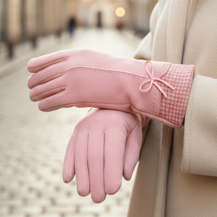 Guantes de cachemira de punto para invierno para mujeres