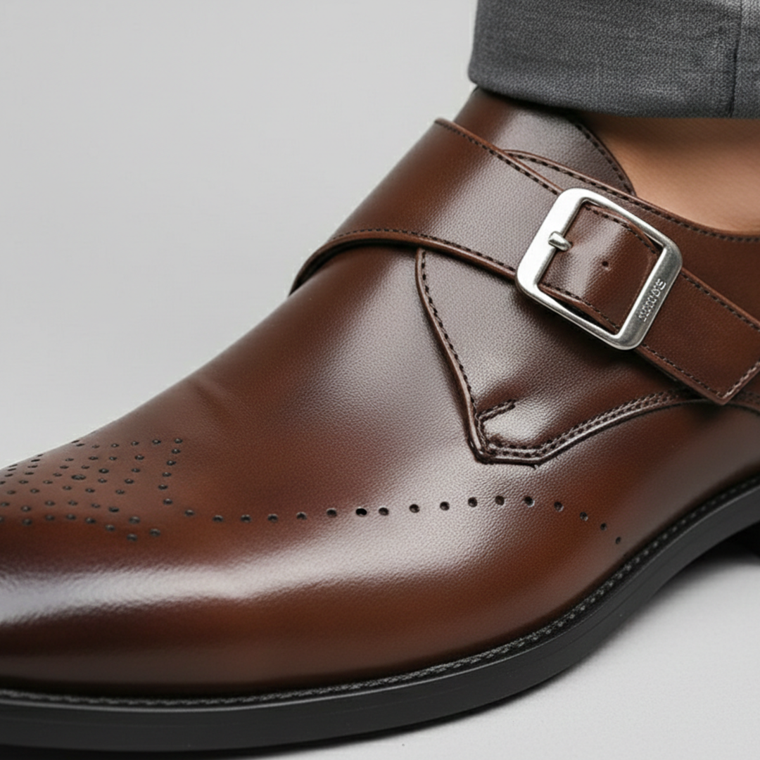 Zapatos de vestir con hebilla y tira para hombre adulto