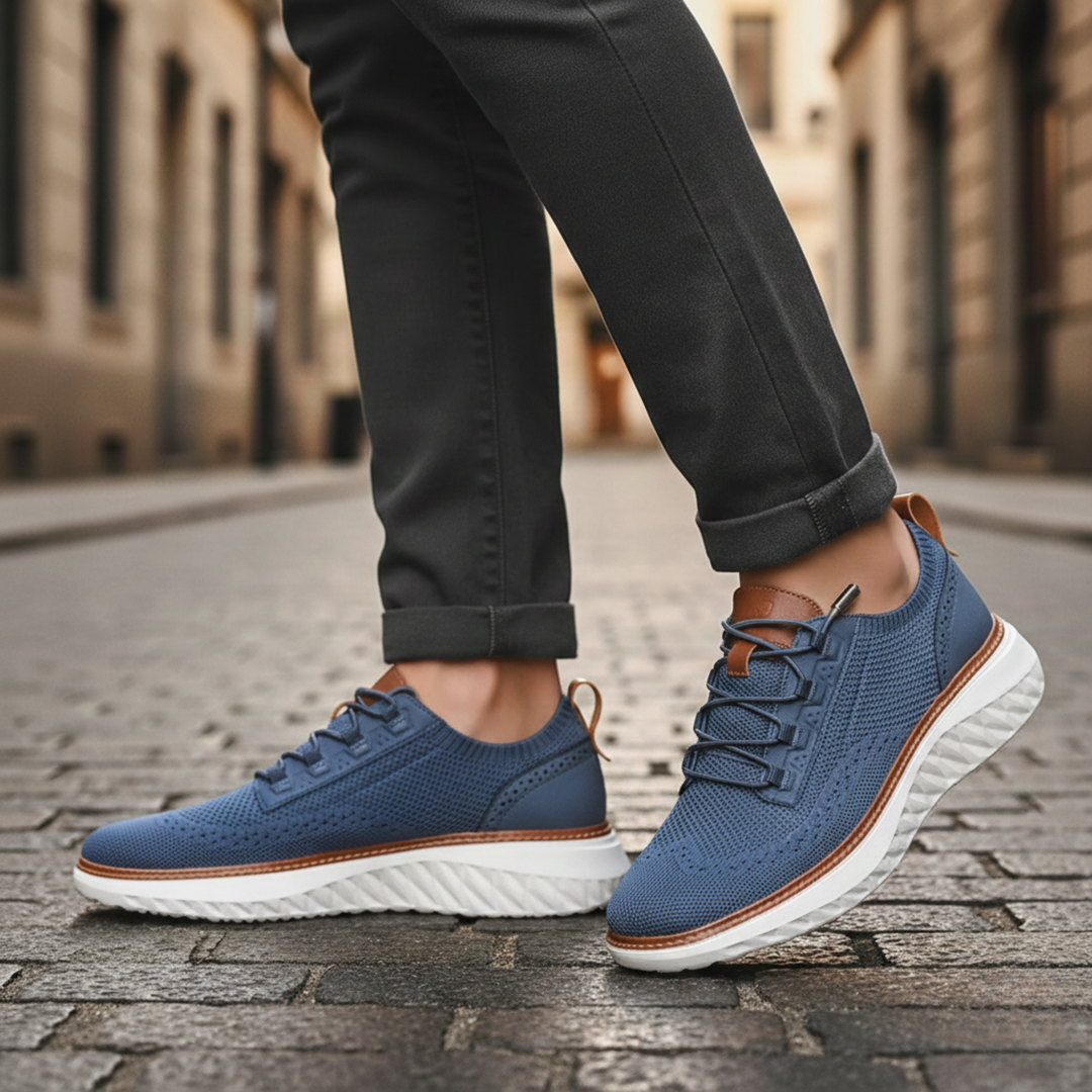 Zapatillas de deporte de punto con cordones transpirables