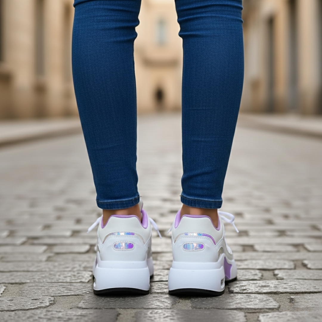 Chaussures orthopédiques à lacets semelle amortissante pour femmes