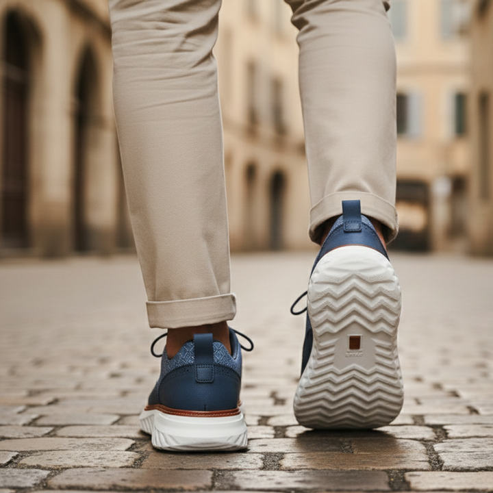 Baskets en cuir à lacets, basses, pour homme adulte