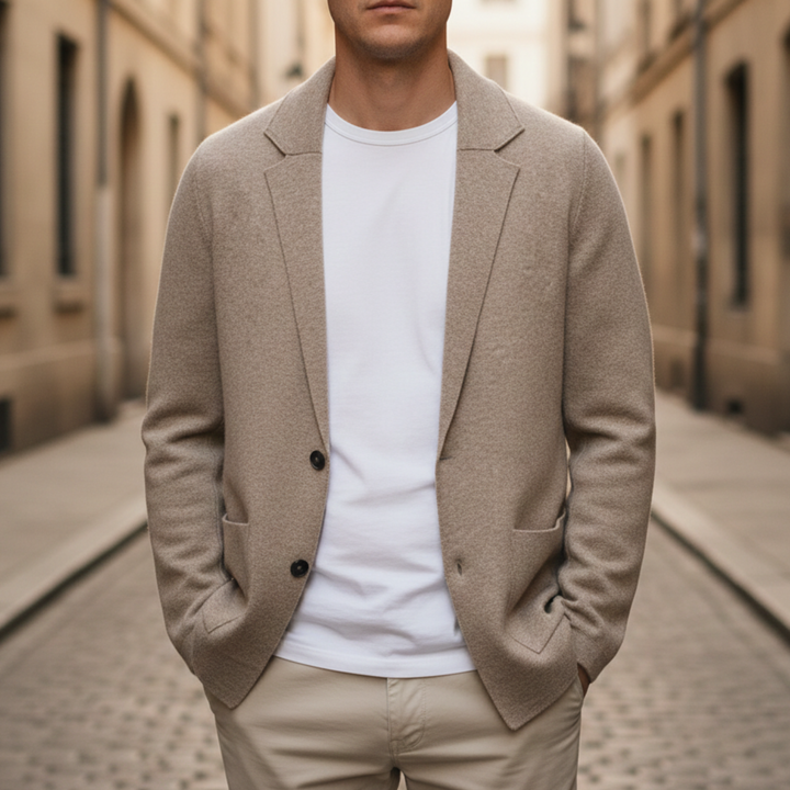 Cardigan en cachemire tricoté à boutons pour homme