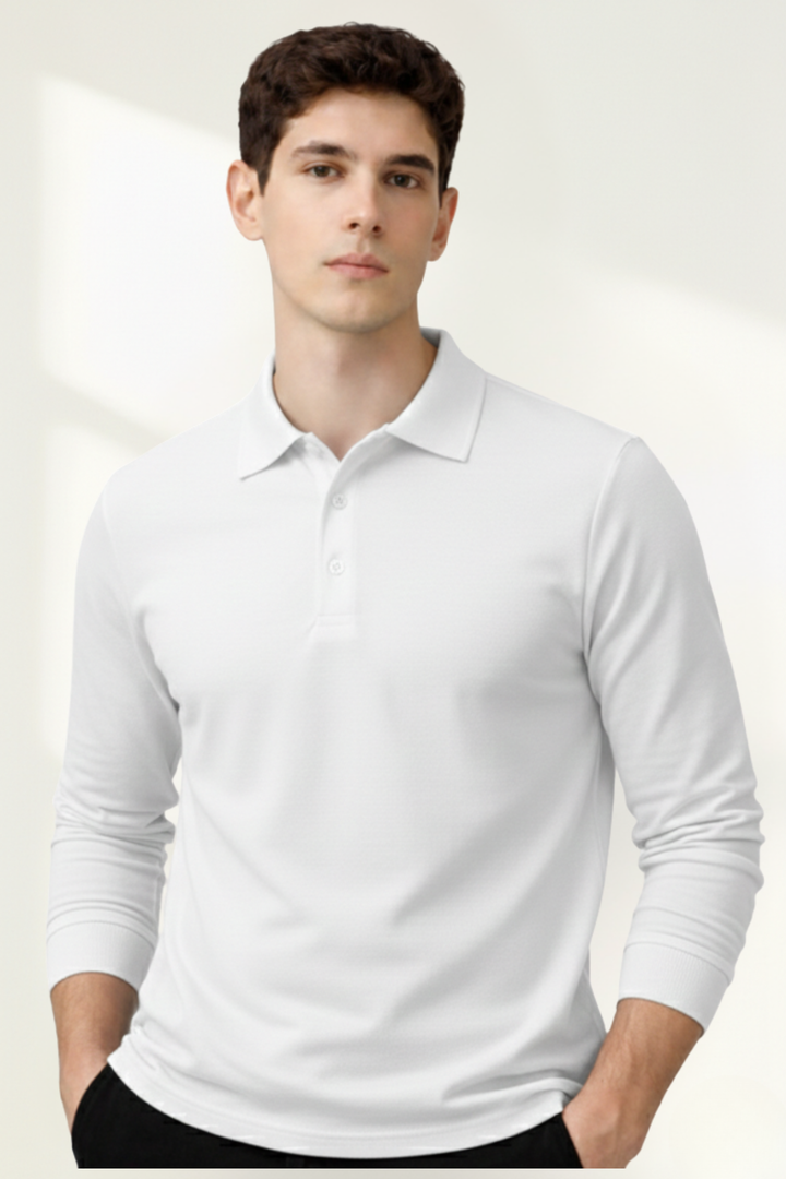Camisa Polo de Manga Larga para Hombre