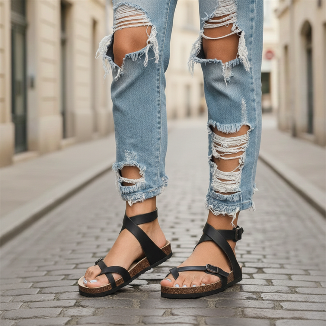 Sandalias Mujeres Verano Con Tiras Informales Cómodas