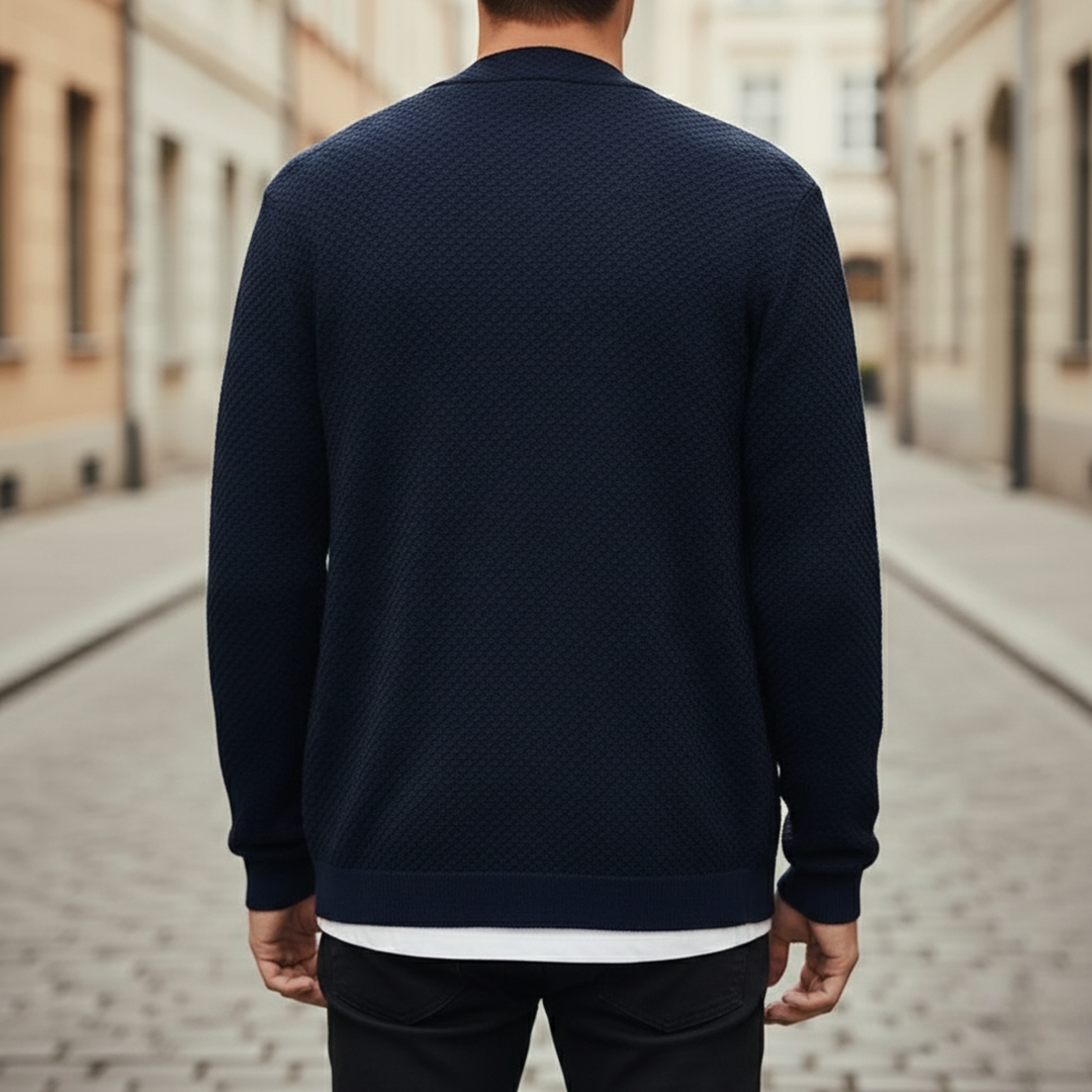 Cardigan pour homme à ouverture avant en tricot