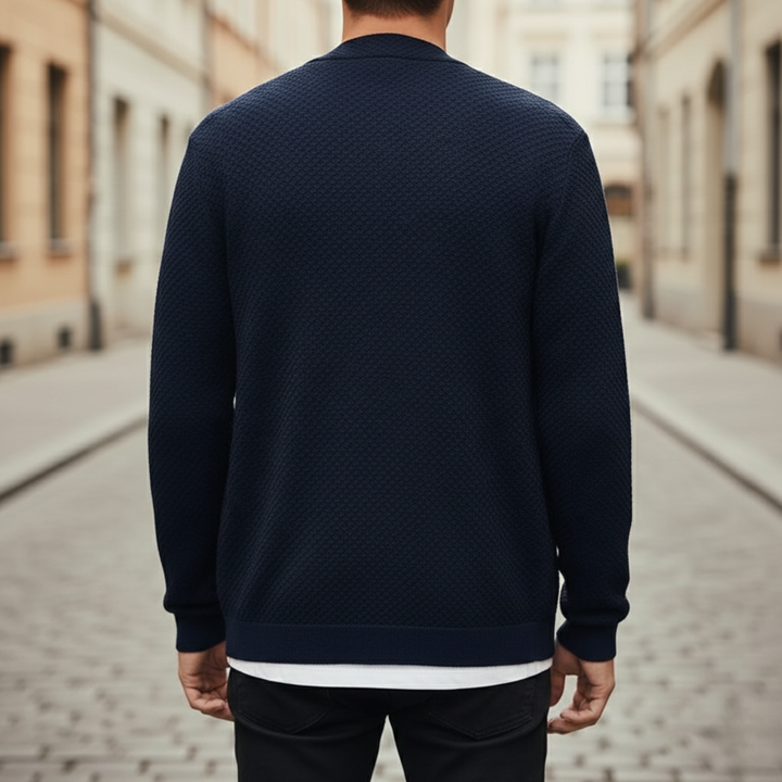 Cardigan pour homme à ouverture avant en tricot