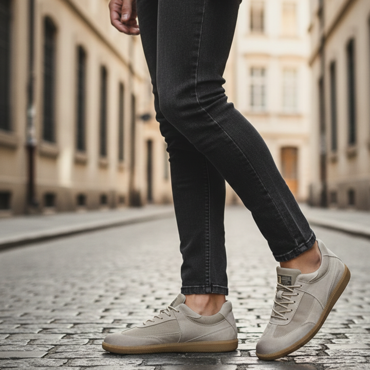 Baskets en cuir à lacets chaussures décontractées pour hommes