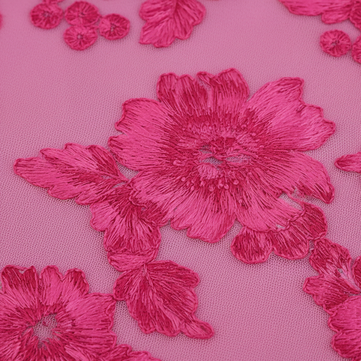 Robe de soirée longue sans manches à fleurs rose pour femme