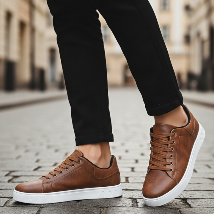 Zapatillas Casuales para Hombre con Cordones de Corte Bajo