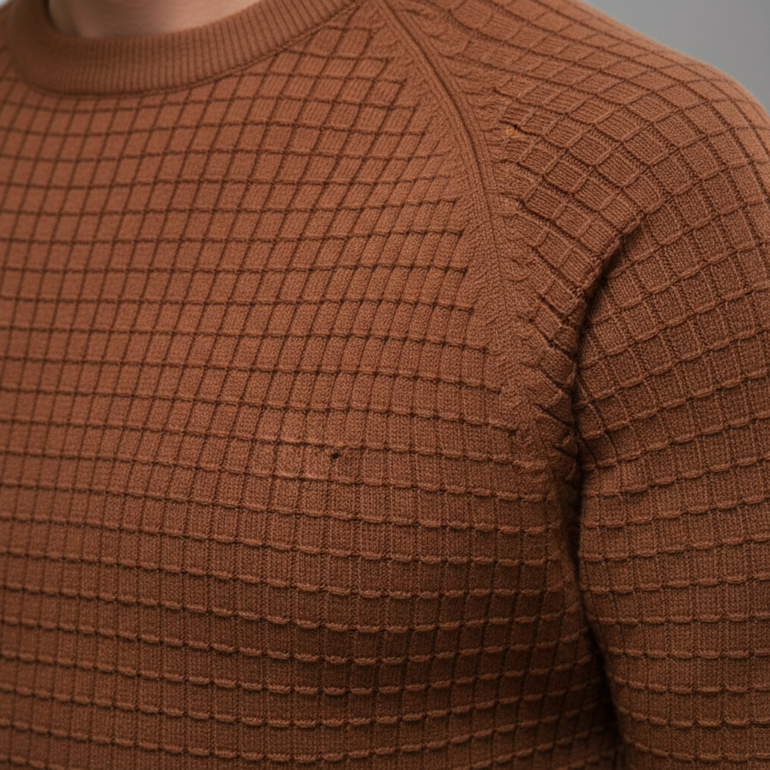 Pull à col rond pour homme à manches longues