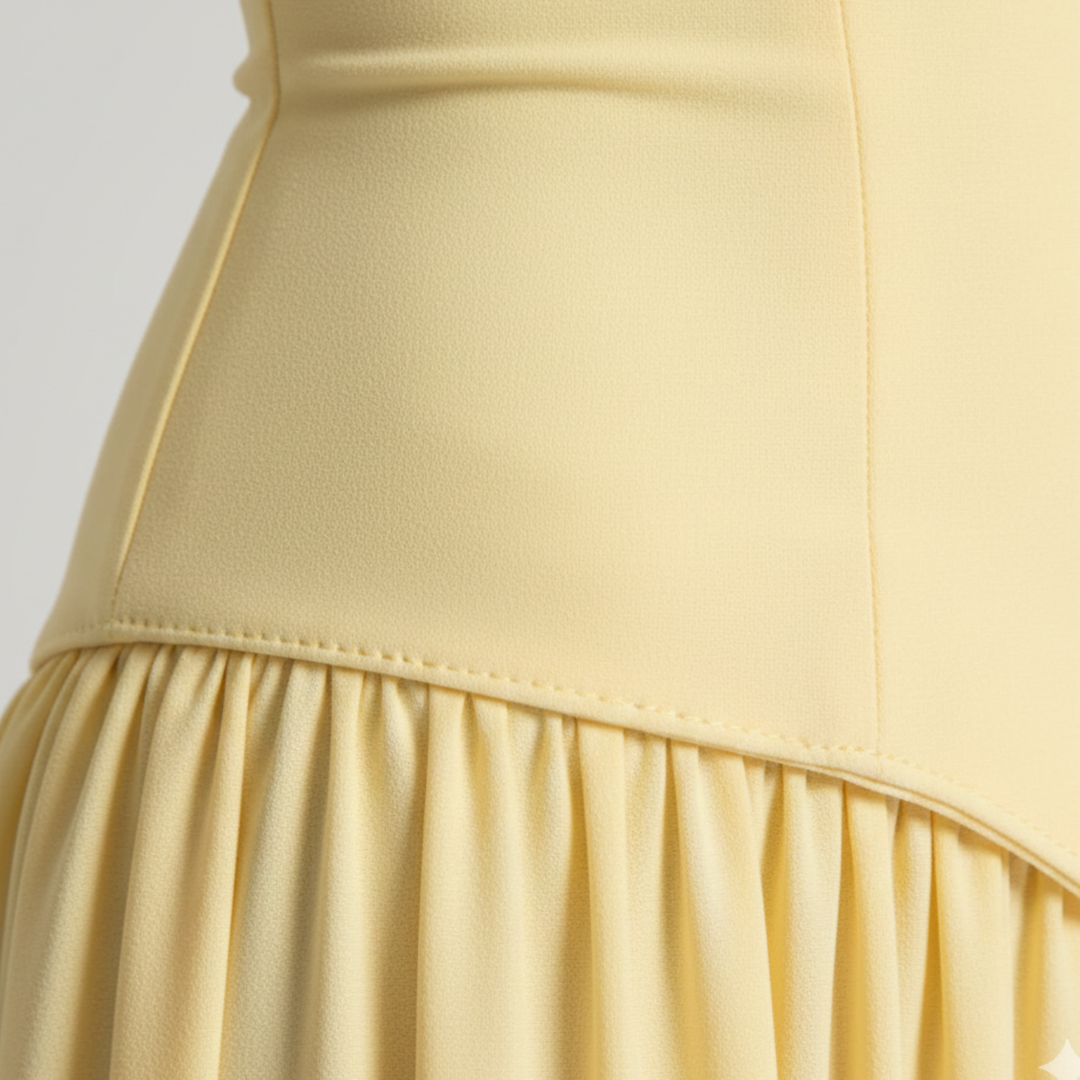 Vestido Maxi de Mujer Sin Tirantes con Gran Abertura