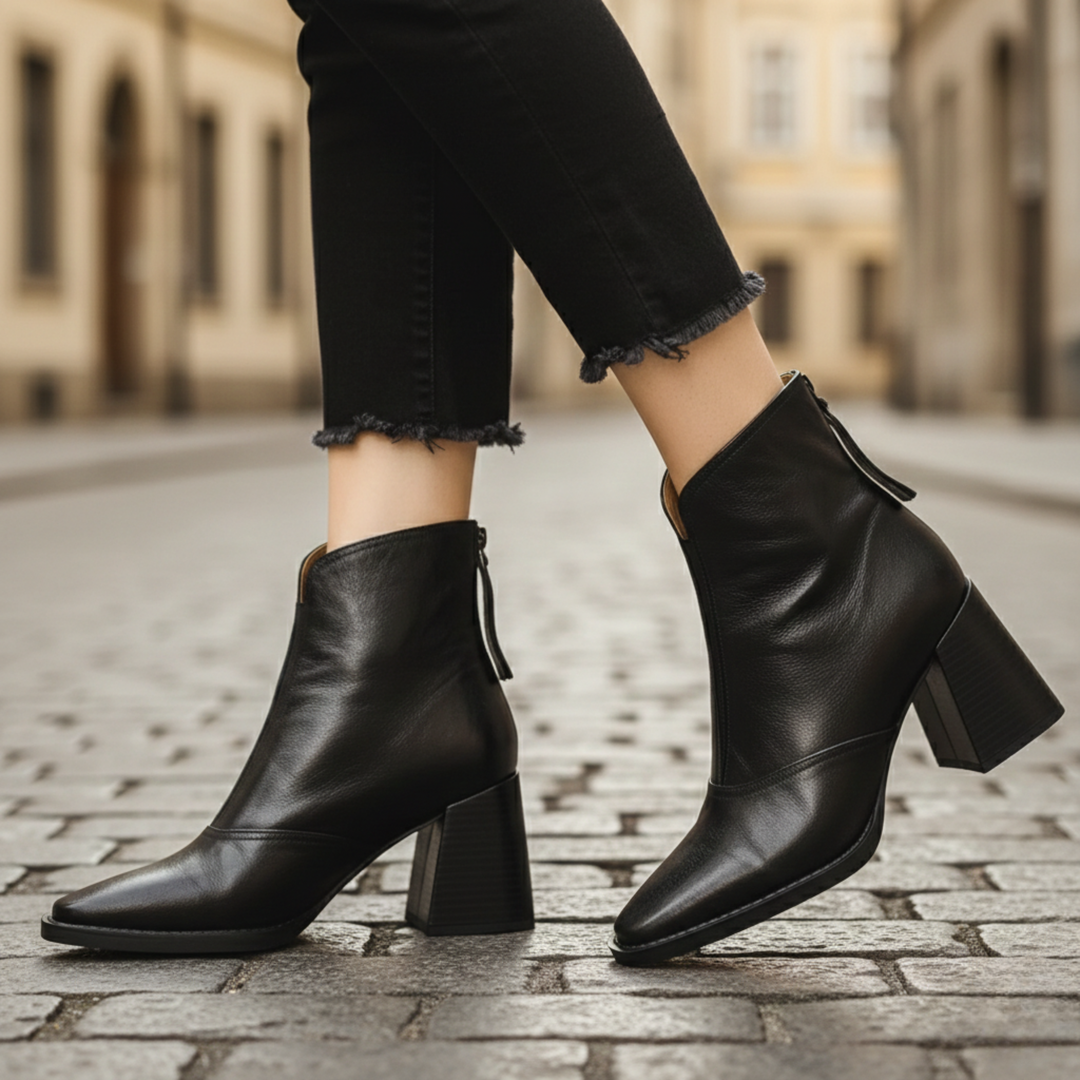 Bottines orthopédiques pour femmes à talon moyen