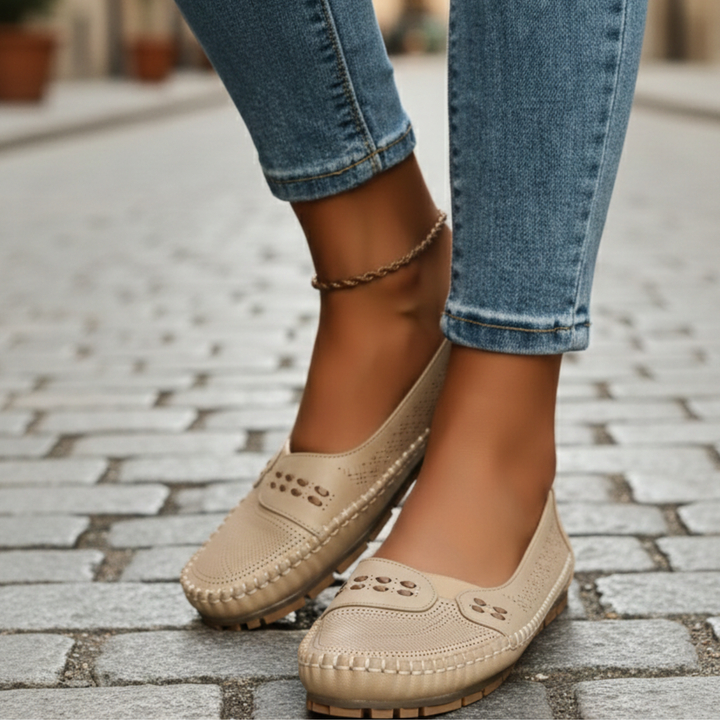 Chaussures confort légères à enfiler pour femmes, mocassins