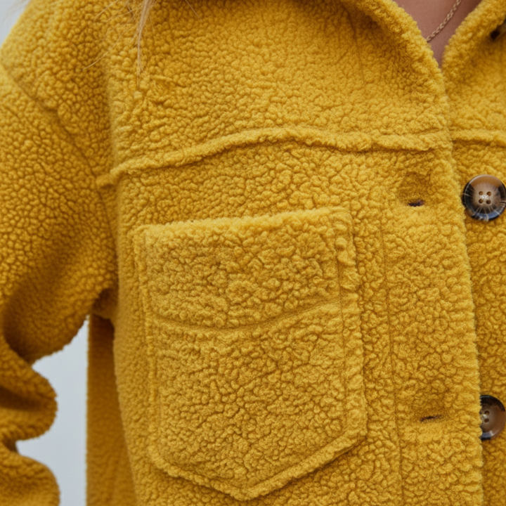 Veste d'automne pour femme à manches longues et boutonnage devant