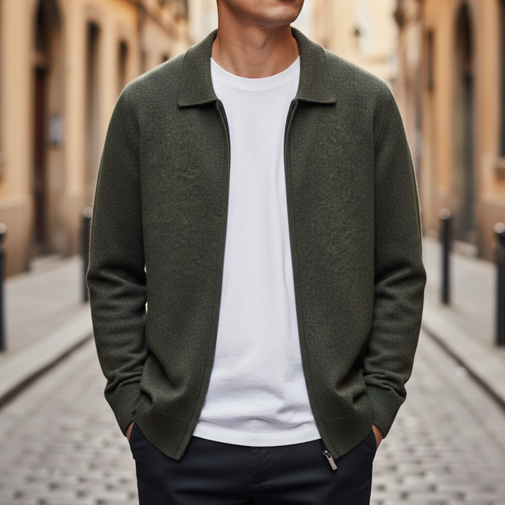 Cardigan Zip Front Knit for Men